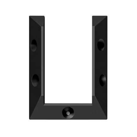 Support de connecteur de rail noir sans marque (paquet de 4)