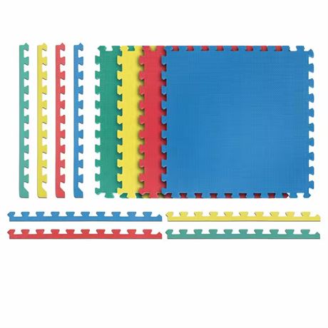 Tuiles mousse interlock multicolores 24 x 24 po