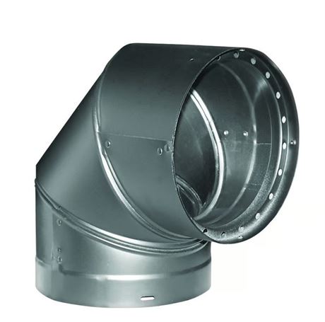 Coude double paroi acier galvanisé DuraVent DVL 6 po D x 6 po D 90°