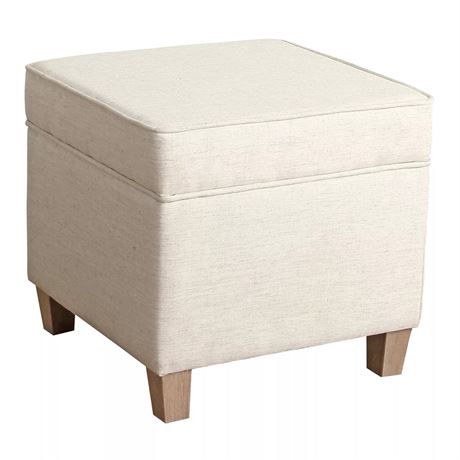Pouf de rangement carré HomePop Cole Classics