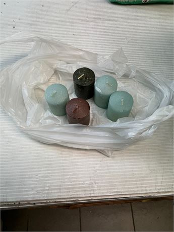 Lot de 5 bougies décoratives
