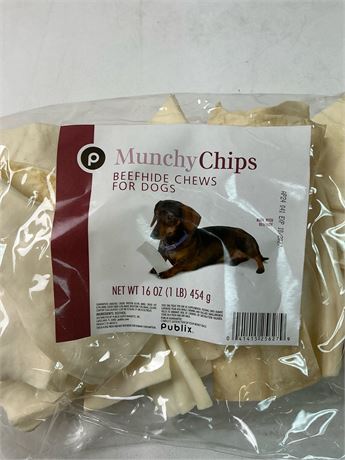 Friandises Munchy Chips en cuir brut pour chiens 454 g