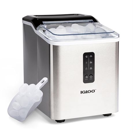 VOIR PHOTOS - Machine à glaçons automatique Igloo comptoir 26 lb/24 h