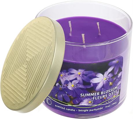 ih casa — Bougies parfumées 3 mèches Fleur d’été – lot de 2
