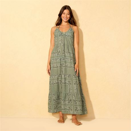S - Robe de plage bandana femmes Shade & Shore vert