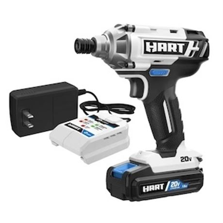 Trousse visseuse à chocs sans fil HART 20V + pile 1,5 Ah lithium