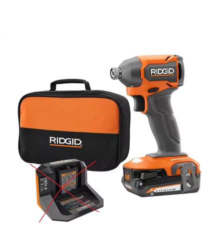 CHARGEUR MANQUANT - Trousse visseuse à chocs RIDGID 18V SubCompact sans balais