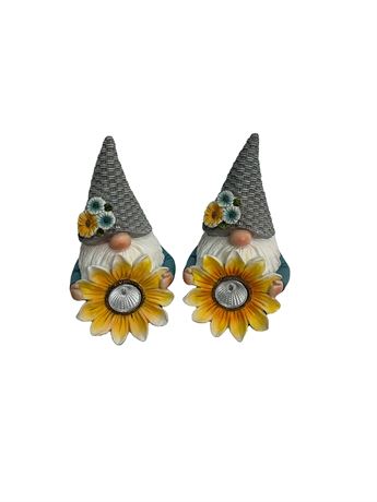 Deux lutin solaire lumineux de jardin 8 po