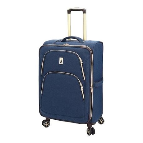 VOIR PHOTOS - Valise pivotante souple extensible London Fog Yorkshire - marine