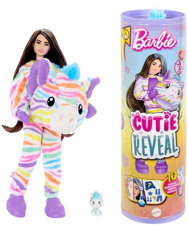 Poupée Barbie Cutie Reveal zèbre avec accessoires
