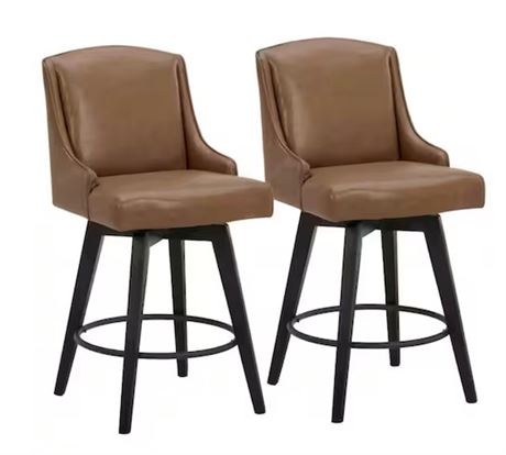 Tabouret bar pivotant Sean 26 po brun