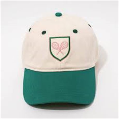 Casquette tennis Frasier Sterling crème/vert coton ajustable
