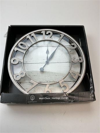 Horloge murale silencieuse Lafocuse 12 po – blanche style farmhouse