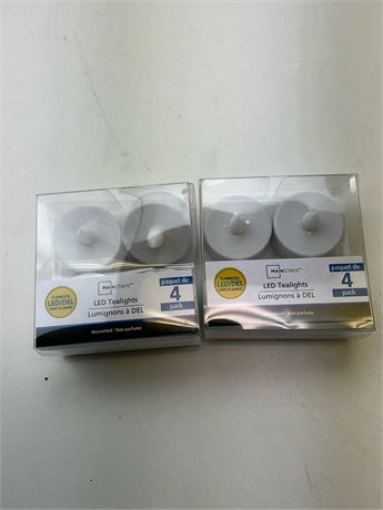 8 bougies chauffe-plat LED
