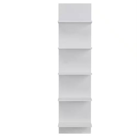 Étagère murale décorative MDF blanc 5 niveaux