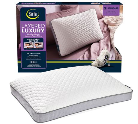 Oreiller Serta Layered Luxury gel mousse mémoire