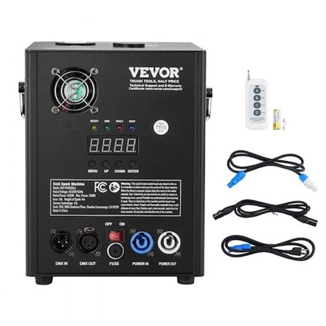Machine à étincelles froides VEVOR 500 W contrôleur 6,6-13 pi ajustable