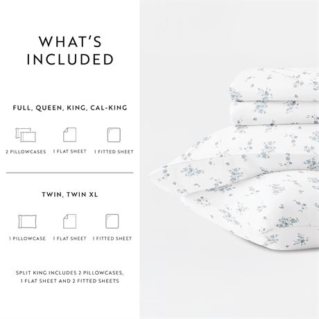 Ens. draps coton ultra doux à motifs Home Collection