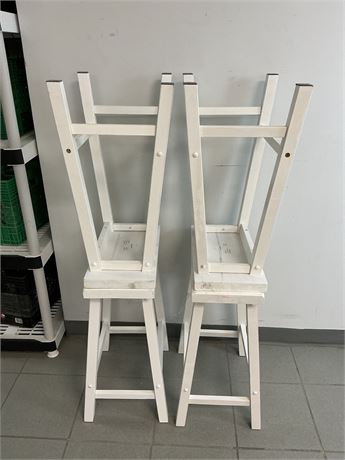 Chaises bois StyleWell blanches (4)