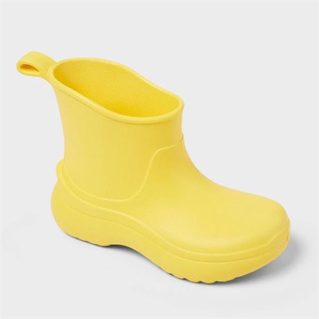 Bottes de pluie Eli tout-petits Cat & Jack jaune 8T étanches à enfiler
