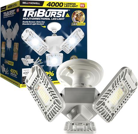 Lampe LED TRIBURST 4000 lumens avec détecteur de mouvement 360°