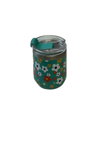 Verre vin inox 12 oz avec couvercle