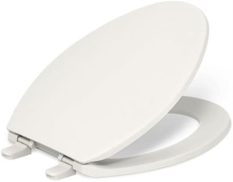 Siège de toilette allongé fermeture lente avec fixations rapides