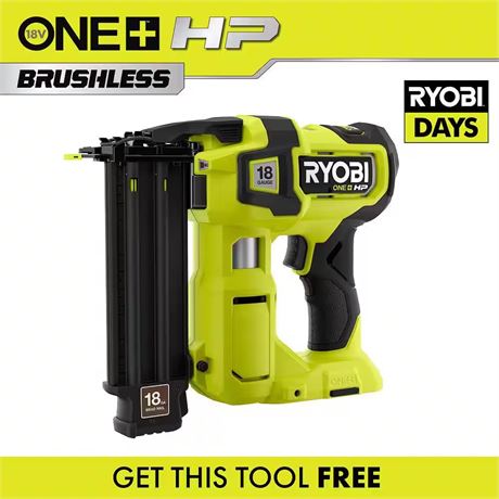 Cloueuse brads sans fil RYOBI ONE+ HP 18V calibre 18 – outil seul