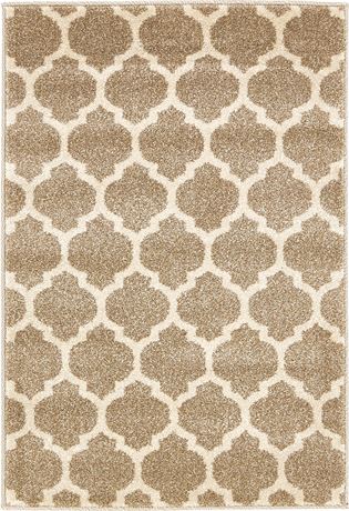 Tapis Unique Loom Philadelphia Trellis 2 x 3 pi brun clair/beige géom.