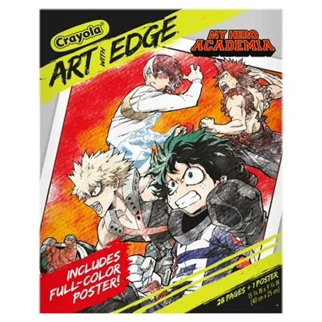 VOIR PHOTOS - Crayola My Hero Academia 28 pages coloriage + 1 affiche, adulte