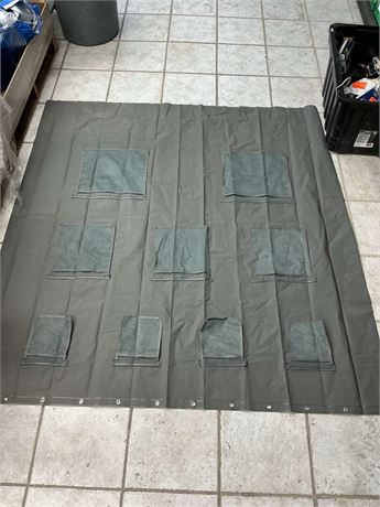 Doublure rideau douche avec rangement