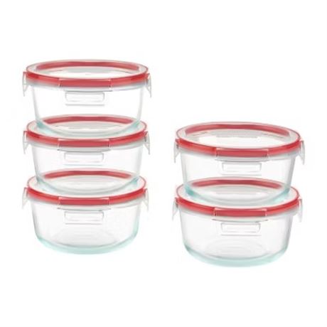 Ens. 10 pcs - contenants en verre Pyrex Freshlock