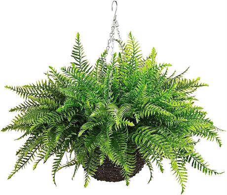 Plante suspendue artificielle fougère Boston UV