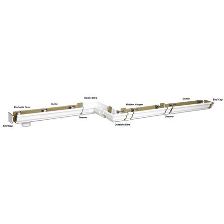 Joint de gouttière style K Amerimax en aluminium