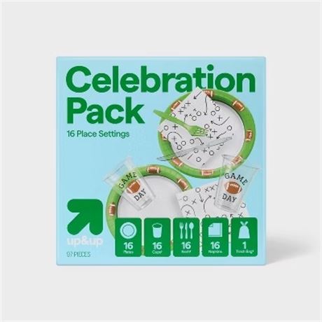 Ens. fête de table jetable Game Day - 97 pcs - up & up