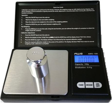 Balance numérique American Weigh 100 g x 0,01 g avec plateau inox
