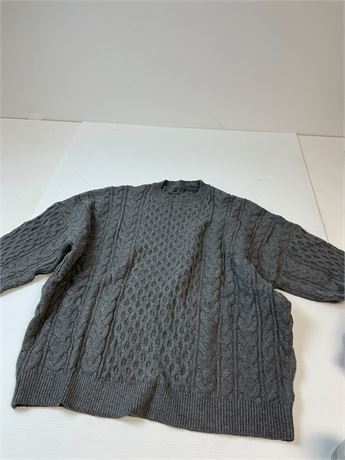 Pull tricot gris unisexe taille M