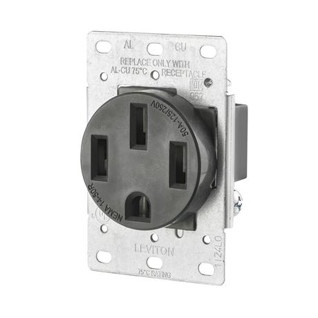 Prise Leviton 50A 125/250V 14-50R noire