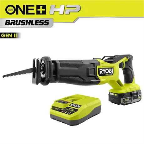 Scie alternative ONE+ HP 18 V sans balais avec batterie 4 Ah