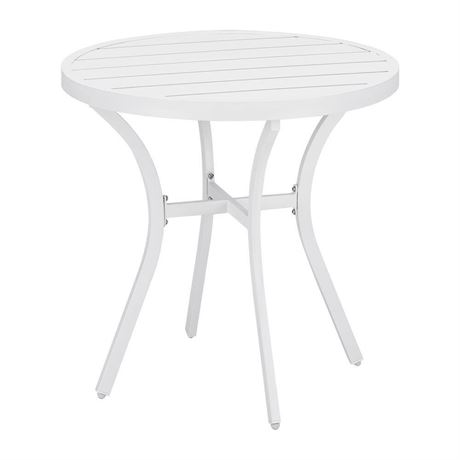 Table bistro extérieure ronde métal blanc 28 po Mix and Match