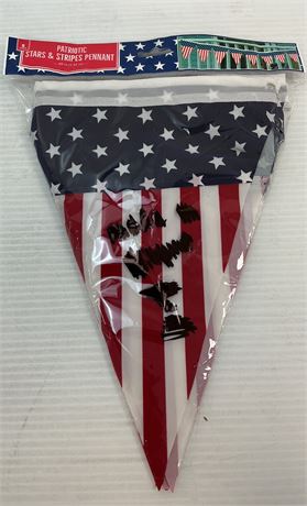Fanion patriotique USA étoiles et bandes 60 po (8 unités)