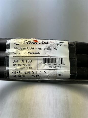 Tuyau poly Sil-O-Flex 3/4 po 100 pi 125 PSI