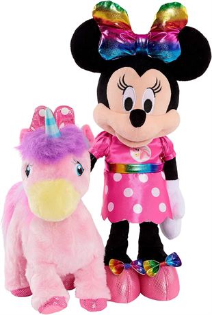 LIRE DESCRIPTION -Peluche licorne Minnie marche et danse sous licence officielle