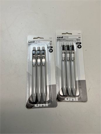 Stylos gel Uni One 0.7 mm assortis (lot de 2)