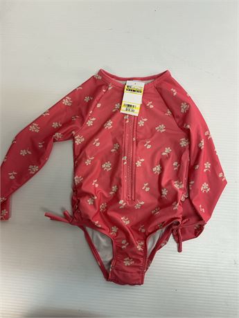Costume de bain rose fille gr 4T