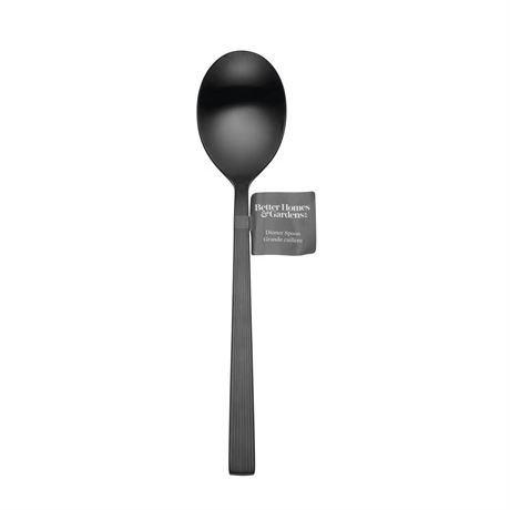 VOIR PHOTOS - Ens. 5 cuillères Better Homes & Gardens River satin noir