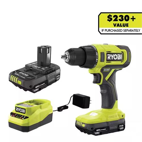 Perceuse-visseuse sans fil Ryobi ONE+ 18 V avec 2 batteries