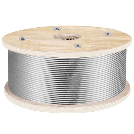 Câble acier inoxydable VEVOR 3/16 po 500 pi T316