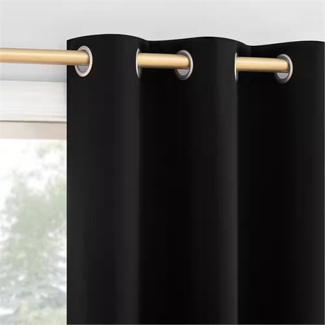 2 panneaux - Rideaux occultants Dickenson noir 37 x 63 po