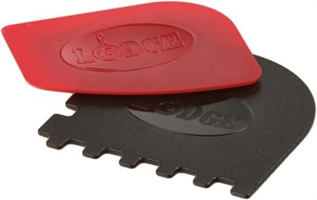 Grattoirs de gril Lodge – lot de 2, rouge/noir